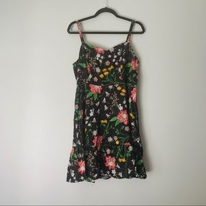 Black floral summer dress